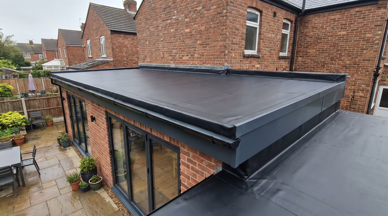 EPDM Rubber Roofs in progress by Roofcraft